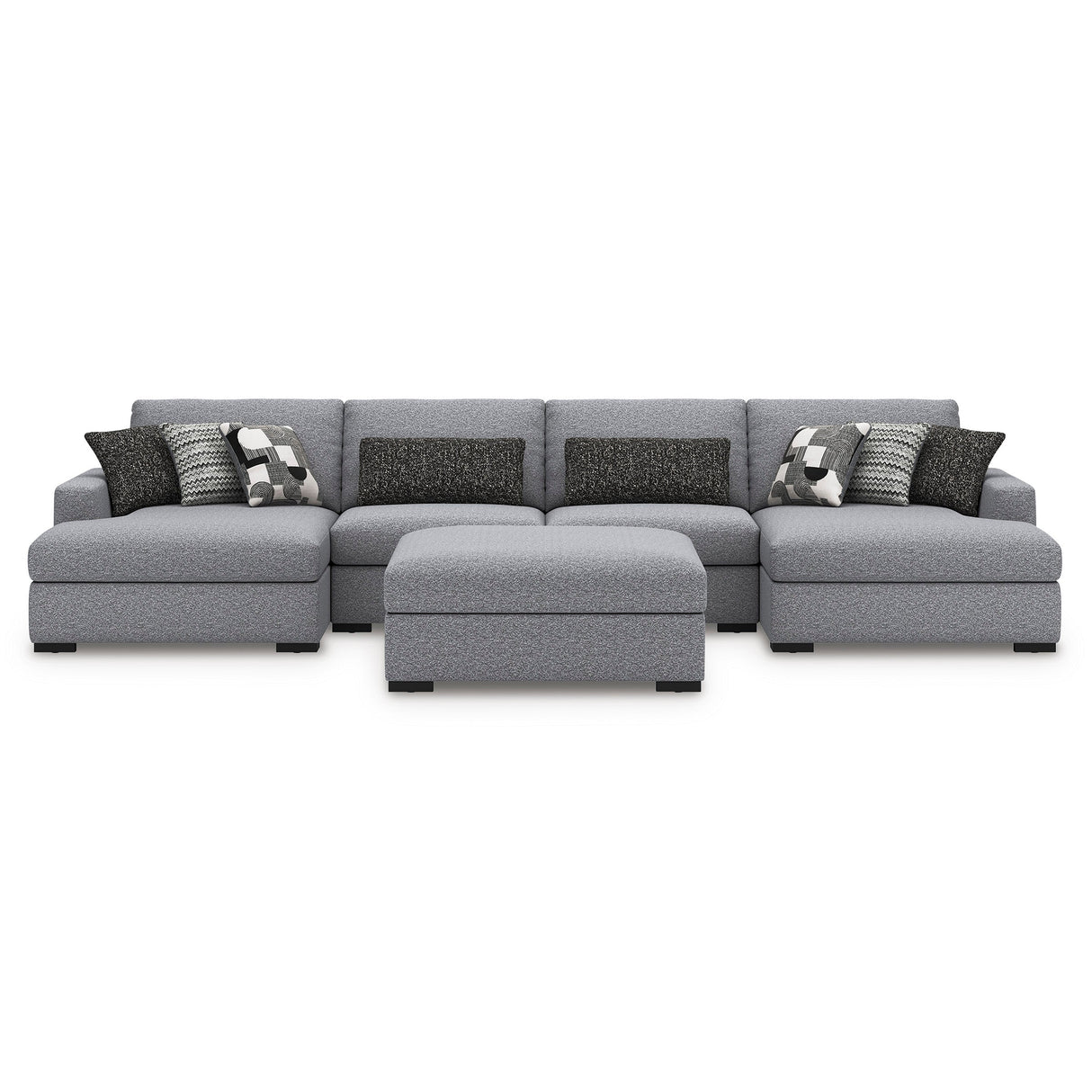 Bealton Salt and Pepper Oversized Accent Ottoman by Ashley at Eve Furniture