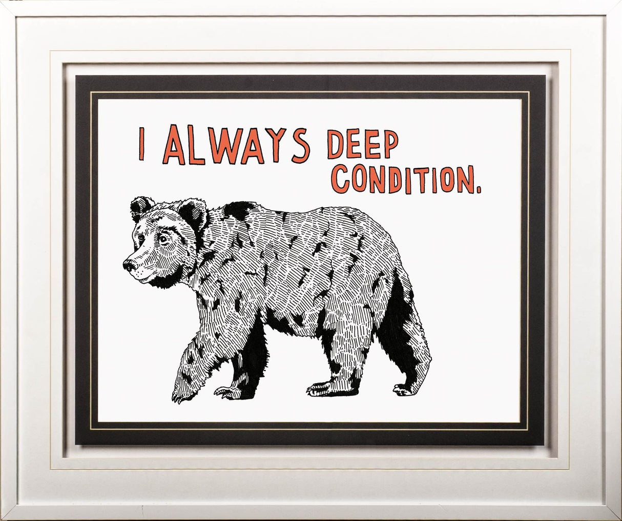 Bear by Marie, Natasha a Framed Art Print Matted under Glass by Mercana at Eve Furniture