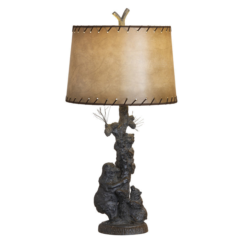 Bear Family Brown Table Lamp (Set of 2) by Crestview at Eve Furniture