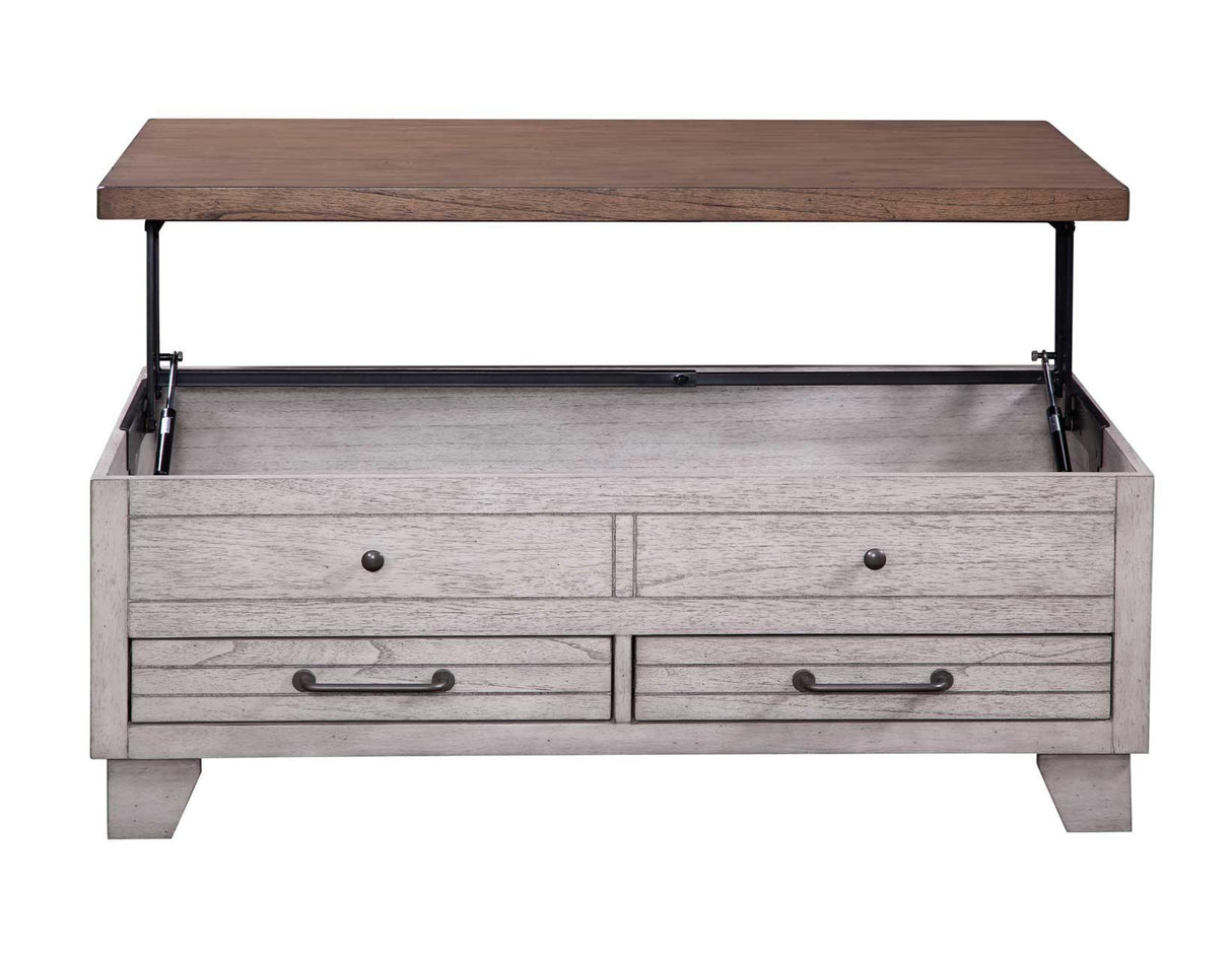 Bear Creek Brown Lift-Top Cocktail Table by Steve Silver at Eve Furniture