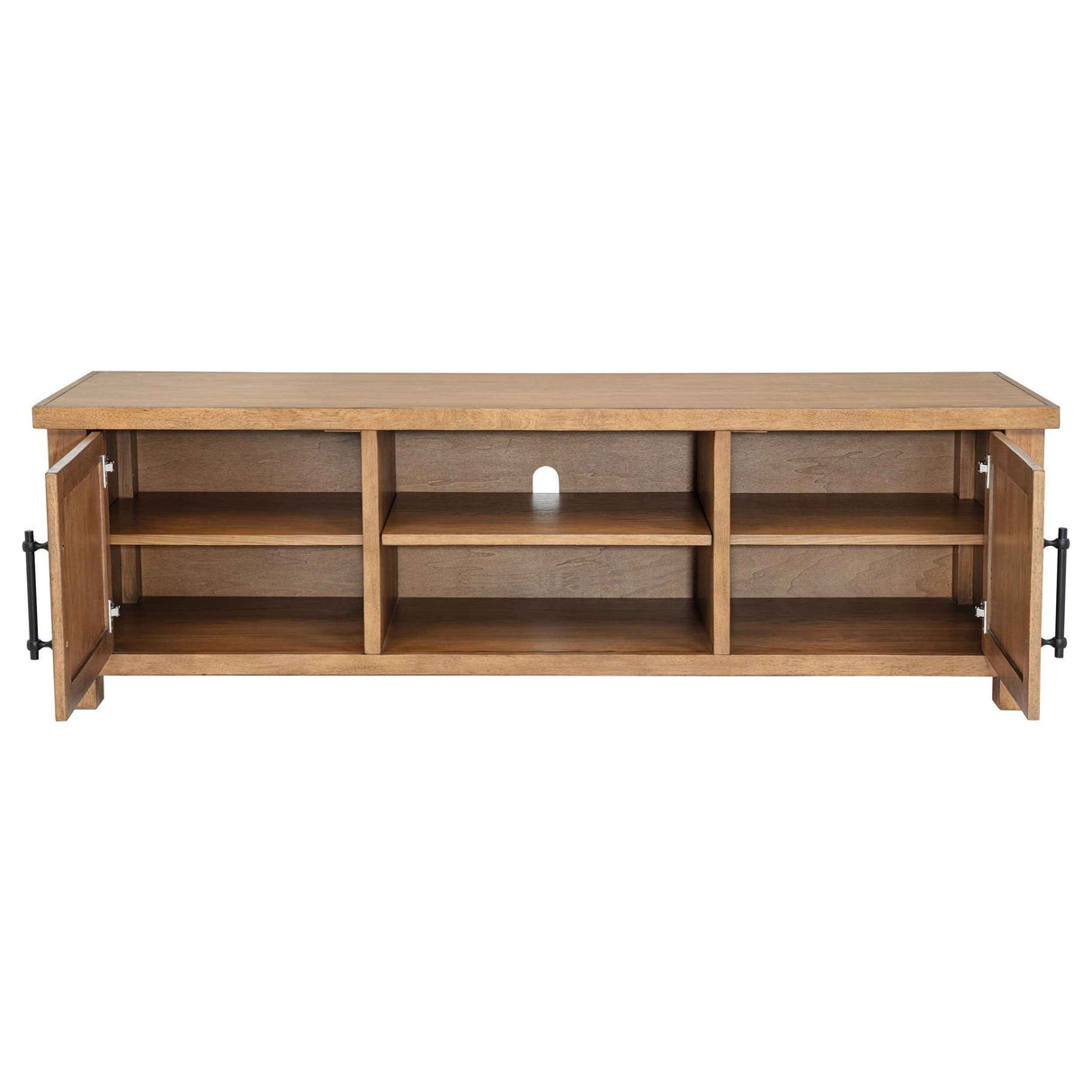 Beasley Golden Oak 2-Door 71-Inch Wood TV Stand Media Console by Coaster at Eve Furniture