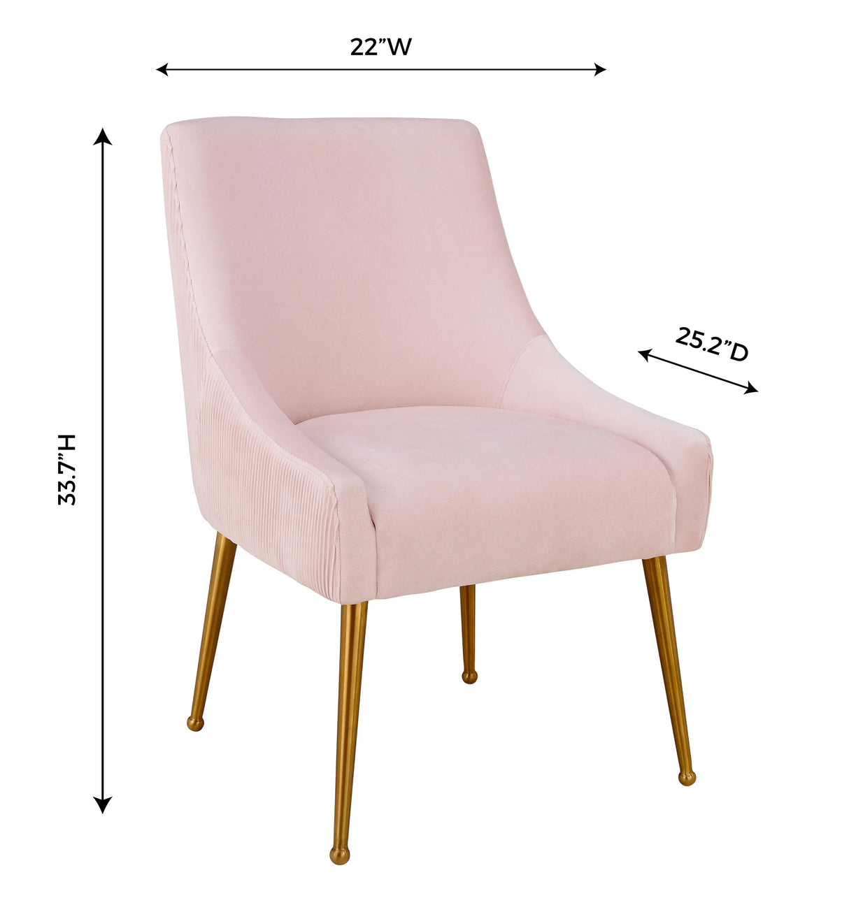 Beatrix Pleated Velvet Side Chair by TOV Furniture at Eve Furniture