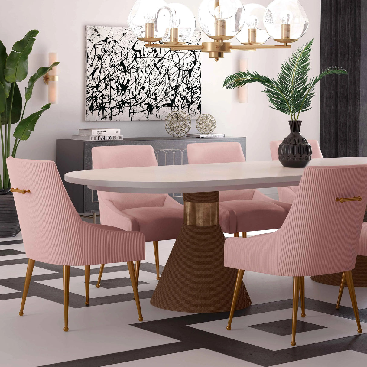 Beatrix Pleated Velvet Side Chair by TOV Furniture at Eve Furniture