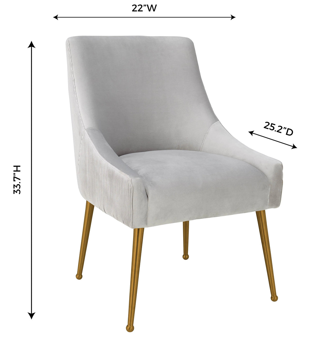 Beatrix Pleated Velvet Side Chair by TOV Furniture at Eve Furniture