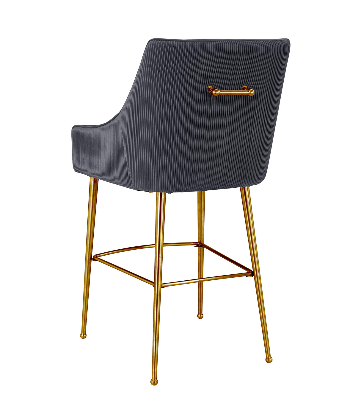 Beatrix Pleated Velvet Stool by TOV Furniture at Eve Furniture