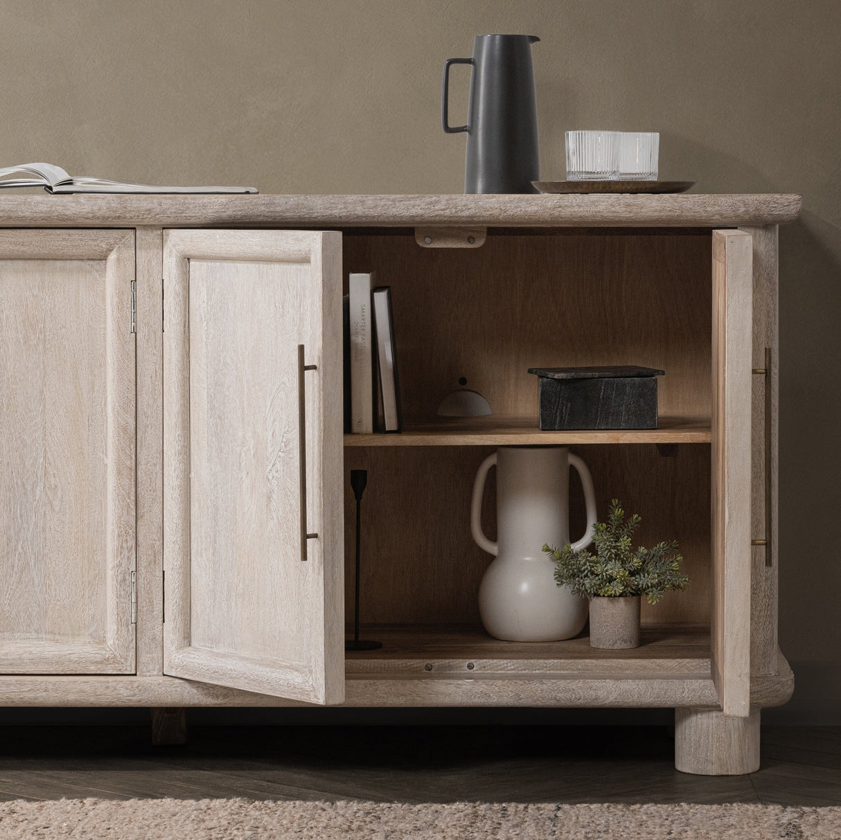 Beau Beige 4 Door Buffet by Classic Home at Eve Furniture