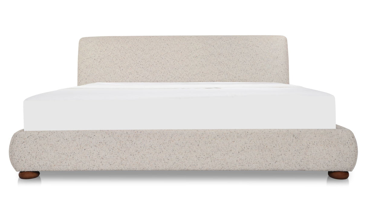 Beau King Storage Bed Speckled Light Grey by Moe's Home at Eve Furniture