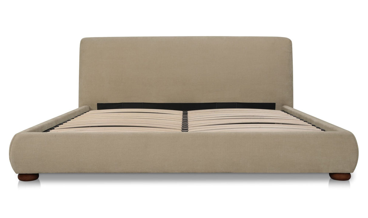 Beau King Storage Bed Warm Beige by Moe's Home at Eve Furniture