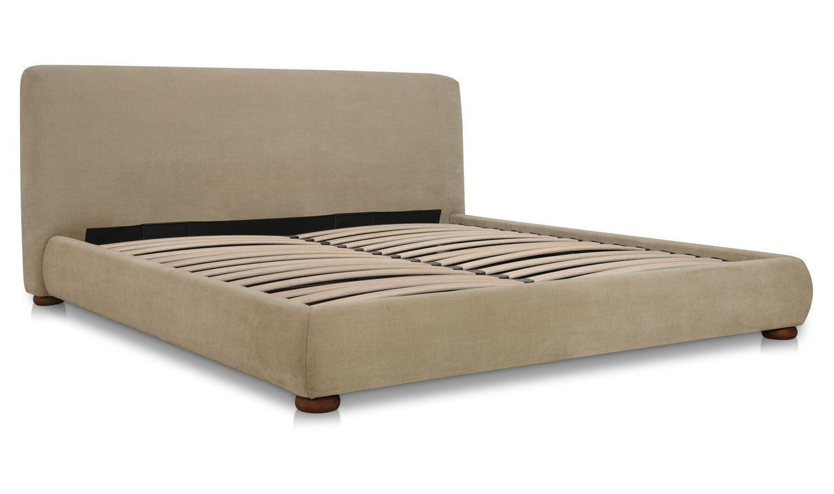 Beau King Storage Bed Warm Beige by Moe's Home at Eve Furniture