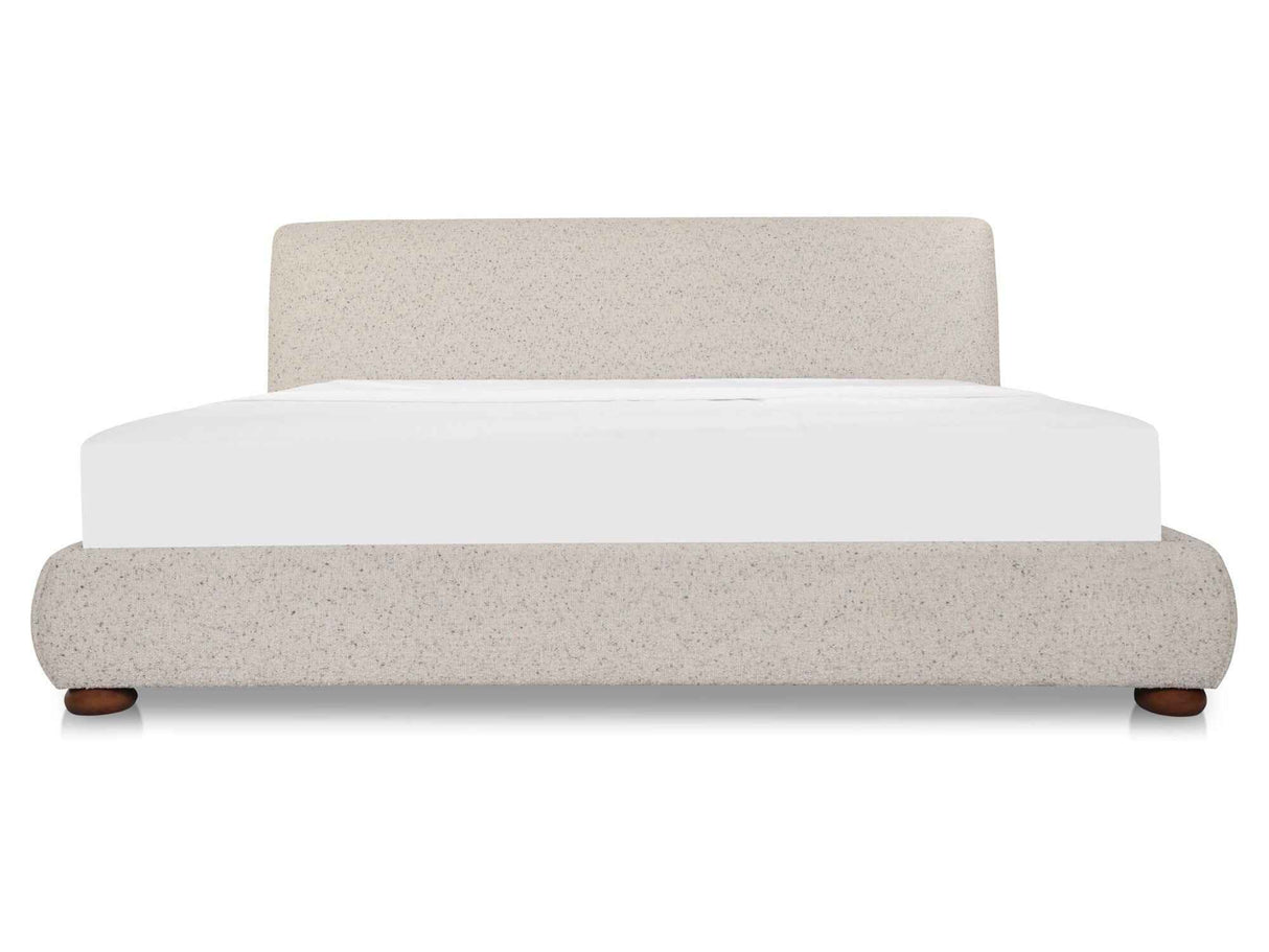 Beau Speckled Light Grey King Storage Bed