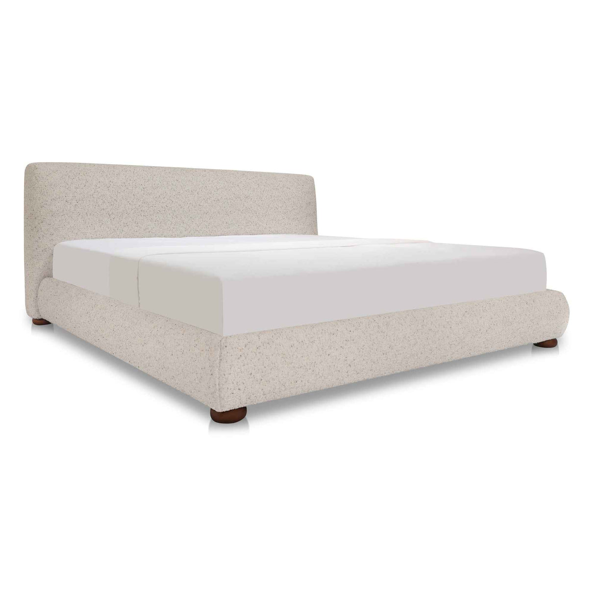 Beau Speckled Light Grey Queen Storage Bed