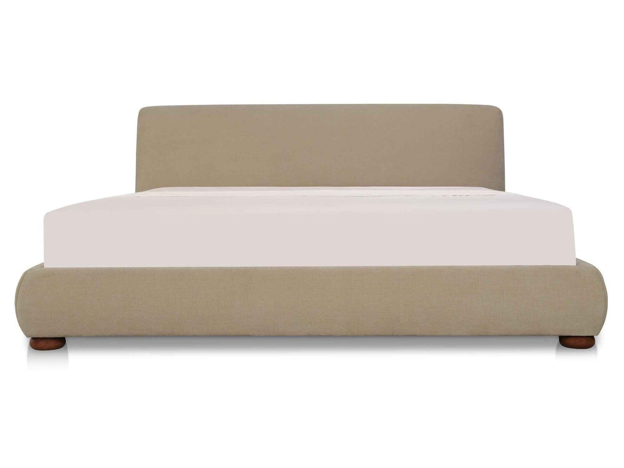 Beau Warm Beige Queen Storage Bed