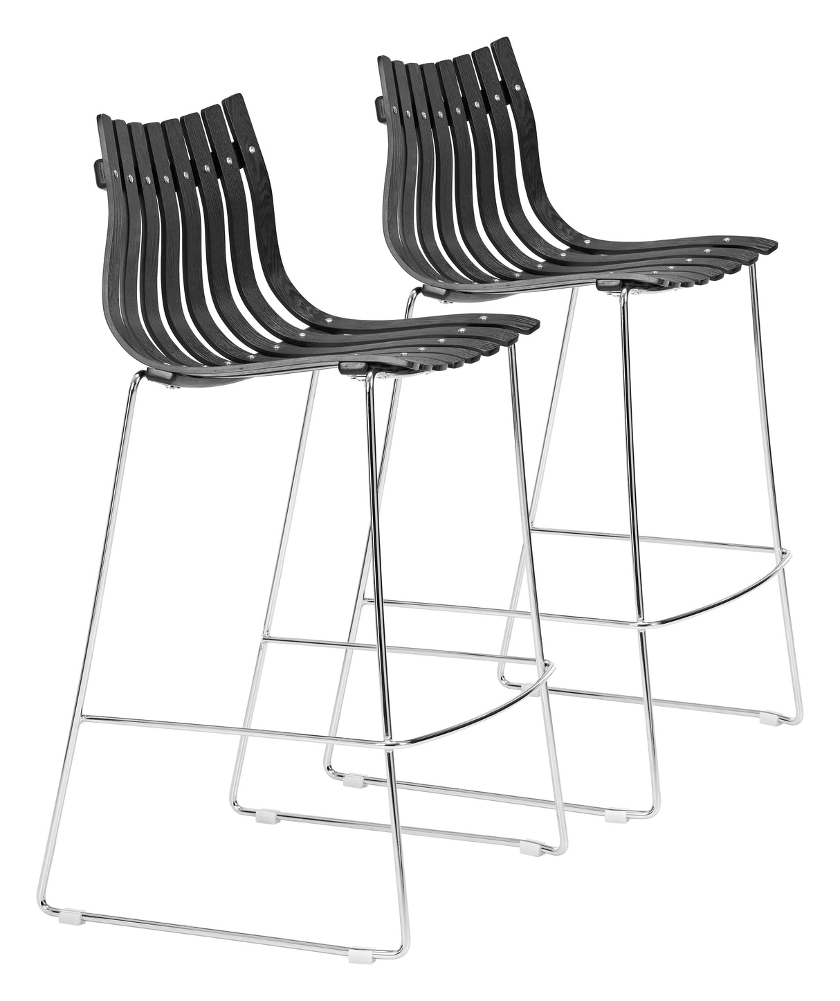 Beaufort Black Barstool (Set of 2) by Zuomod at Eve Furniture
