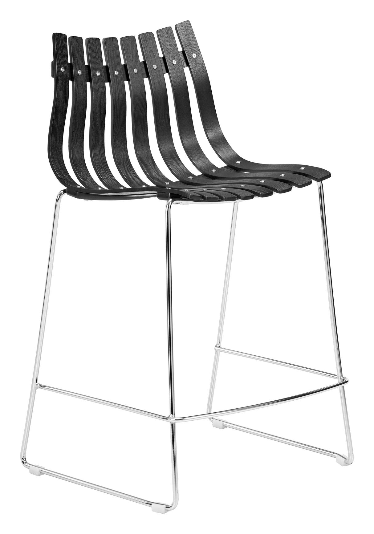 Beaufort Black Counter Stool (Set of 2) by Zuomod at Eve Furniture
