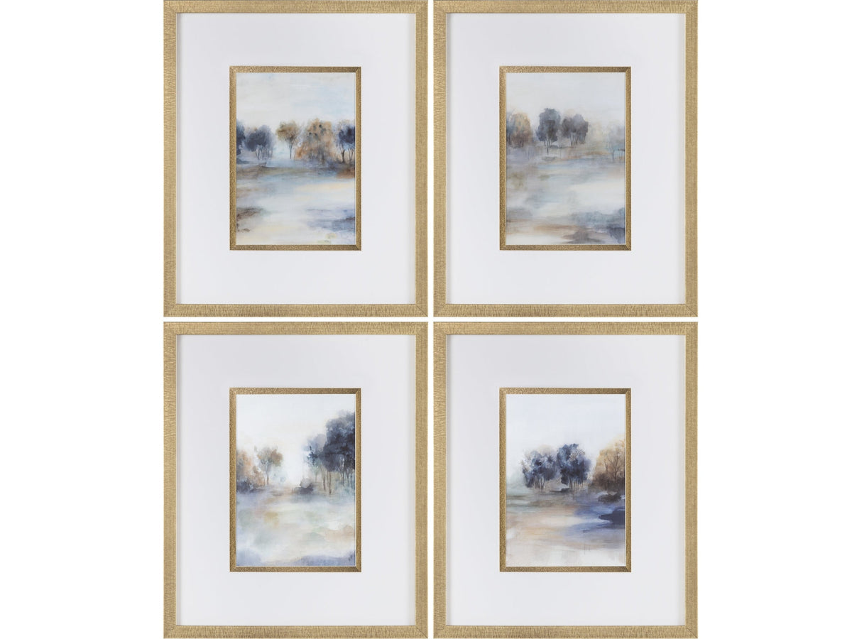 Becket Blue/Gold Print by Crestview at Eve Furniture