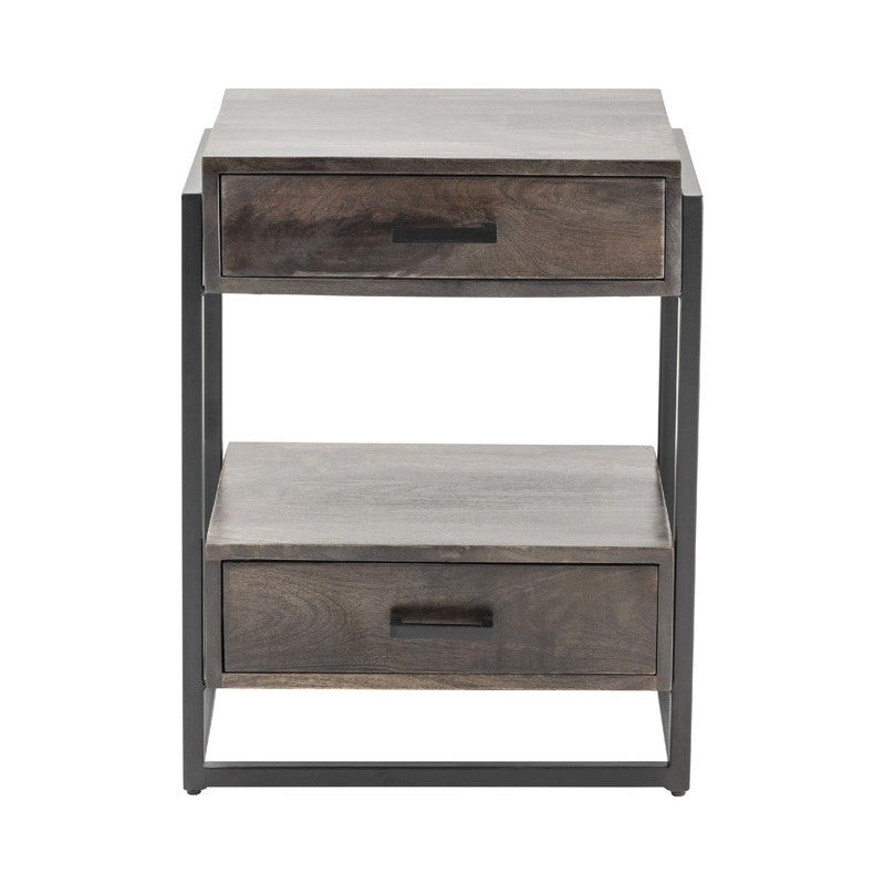 Beckett Brown/Black Side Table by Crestview at Eve Furniture