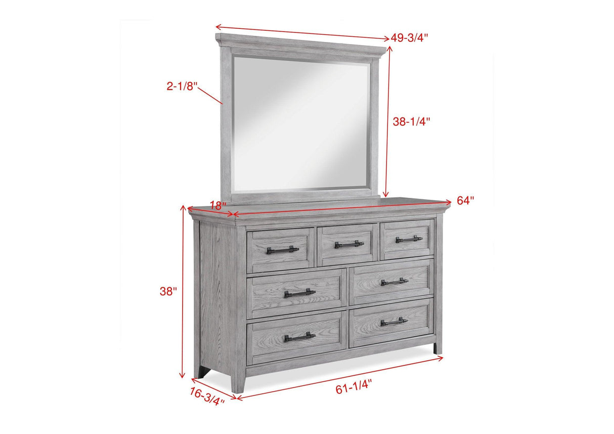 Beckett Rustic Gray Dresser by Crown Mark at Eve Furniture