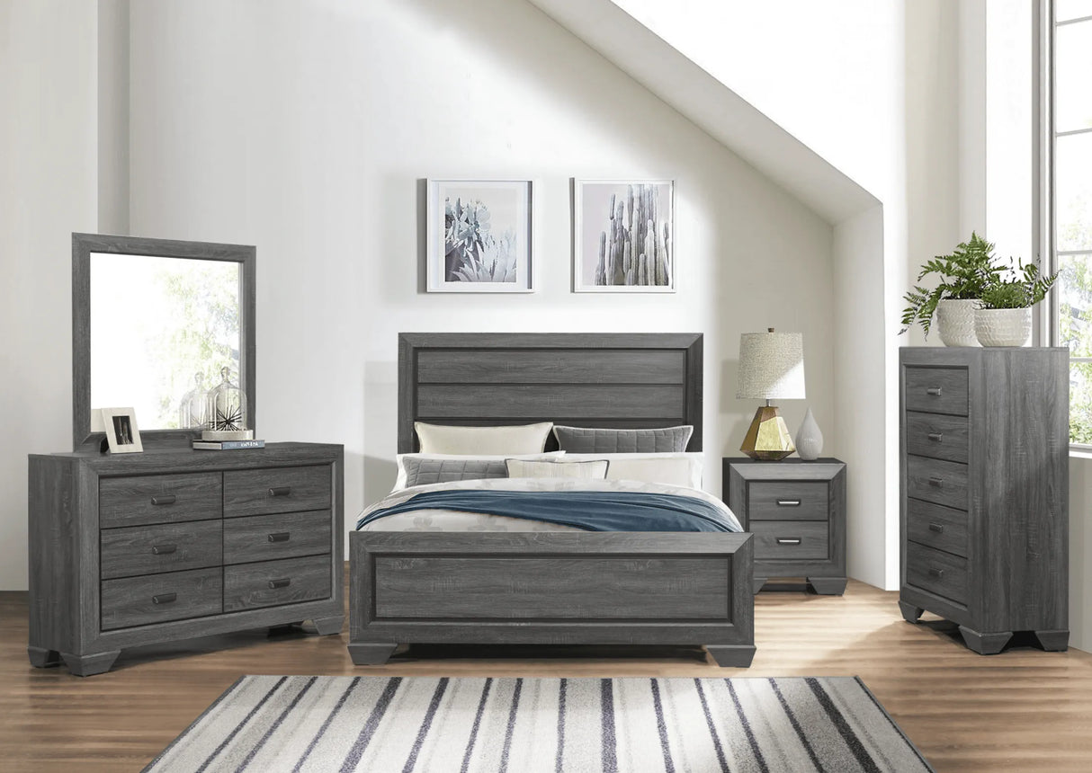 Beechnut Gray Full Panel Bed by Homelegance at Eve Furniture