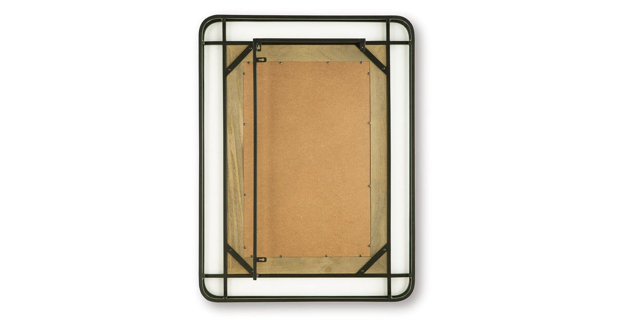Beelman Black/Brown Accent Mirror by Ashley at Eve Furniture