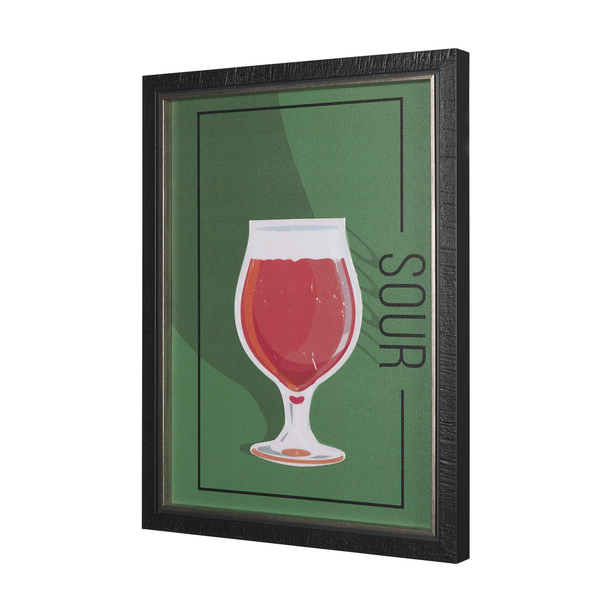 Beer Poster Sour by Mercana Studio a Hand Embellished Textured Framed Art Print by Mercana at Eve Furniture