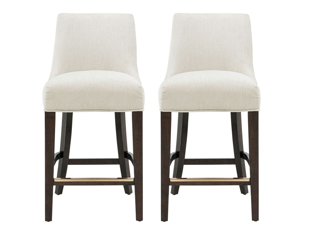 Beever Counter Stool in Cream (set of 2) by Manhattan Comfort at Eve Furniture