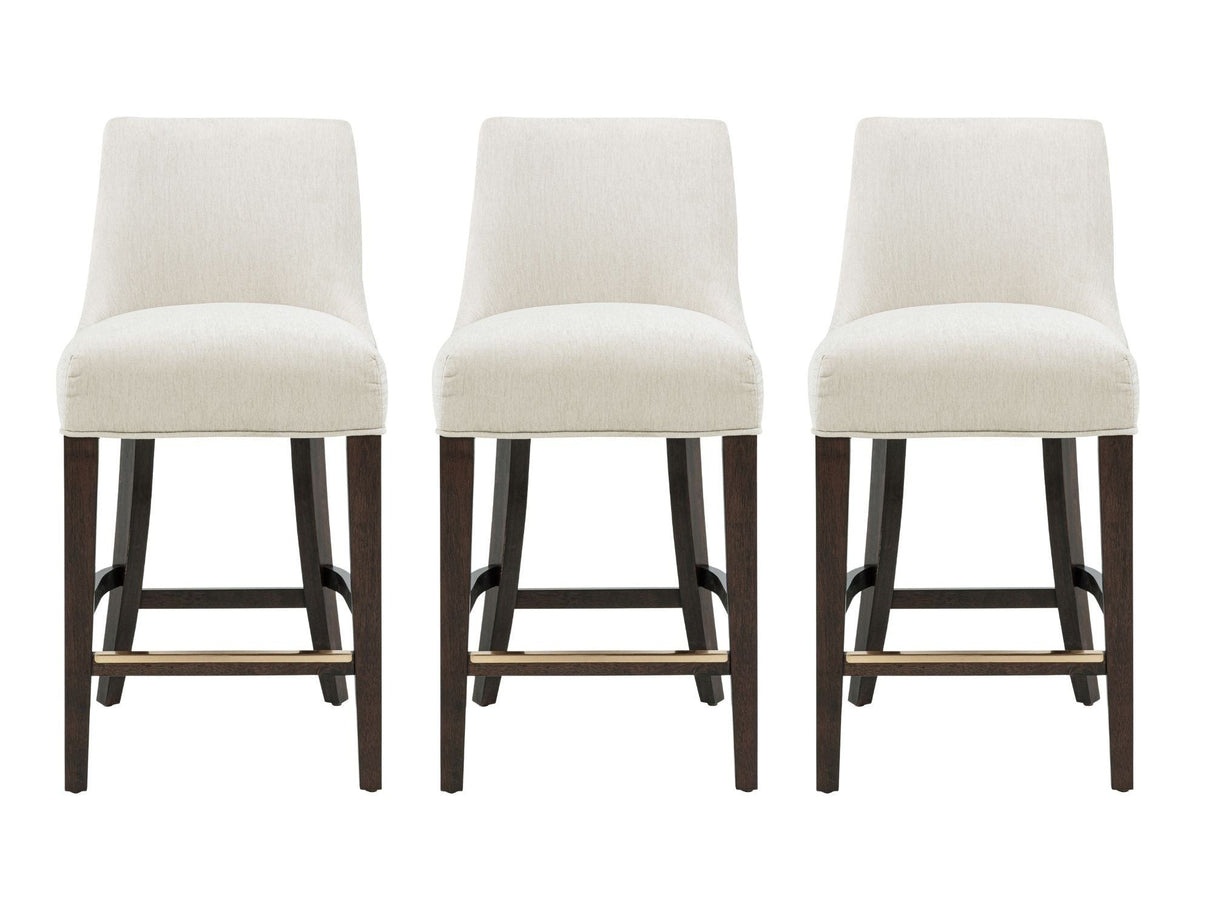 Beever Counter Stool in Cream (set of 3) by Manhattan Comfort at Eve Furniture