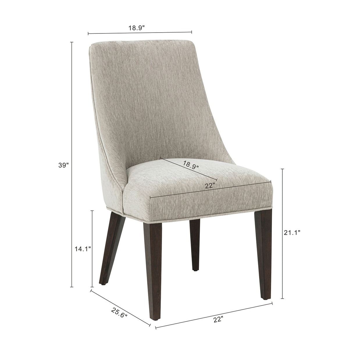 Beever Dining Chair in Taupe (set of 4) by Manhattan Comfort at Eve Furniture