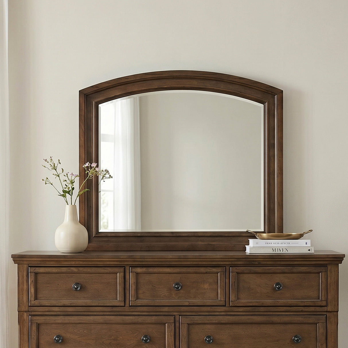 Begonia Dark Brown Bedroom Mirror by Homelegance at Eve Furniture