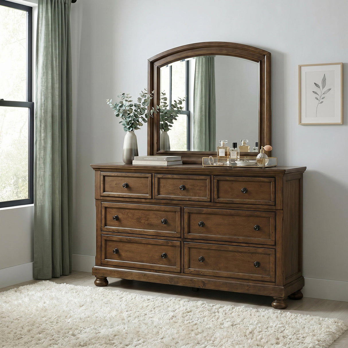 Begonia Dark Brown Dresser by Homelegance at Eve Furniture