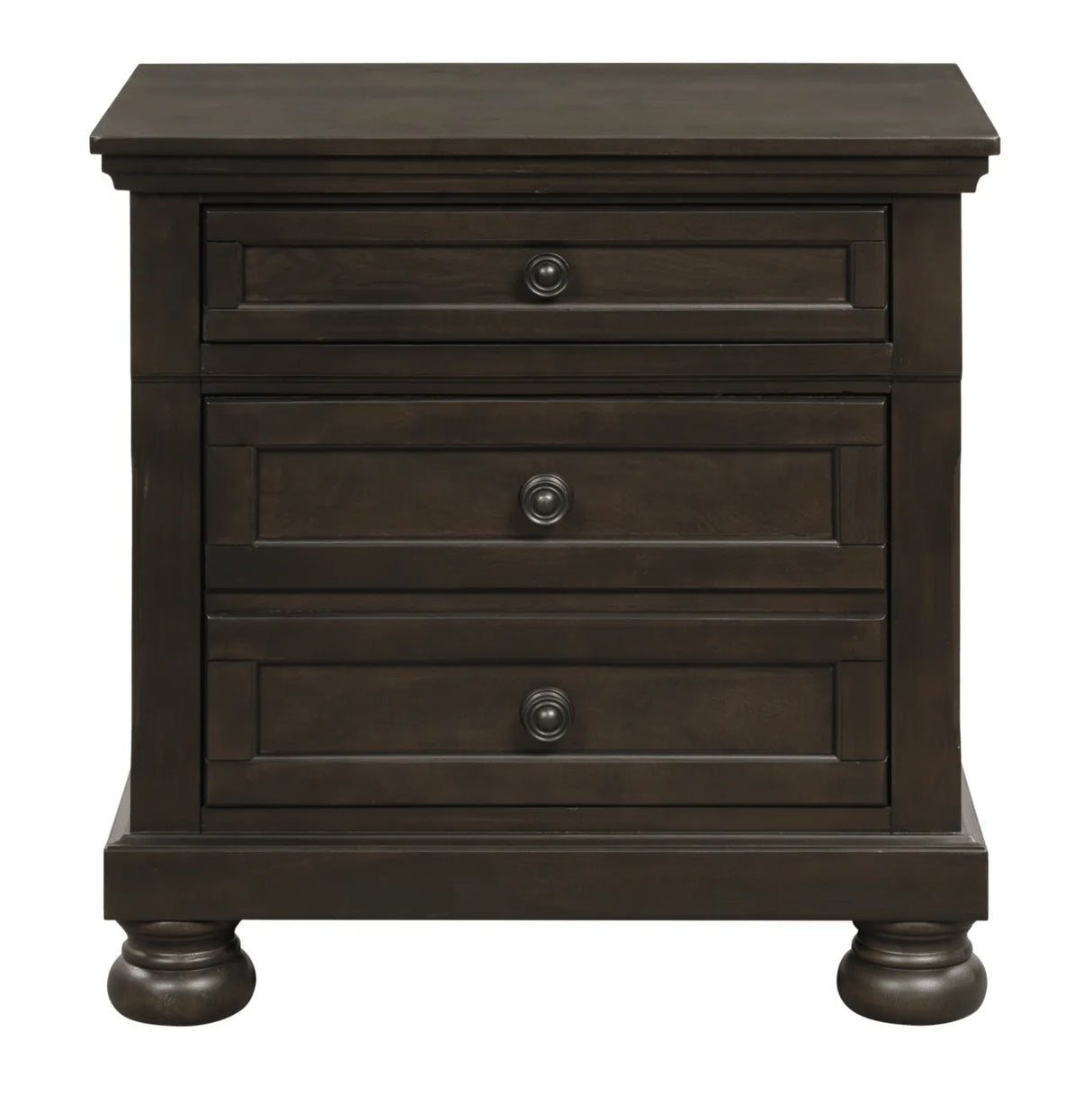 Begonia Grayish Brown Nightstand by Homelegance at Eve Furniture