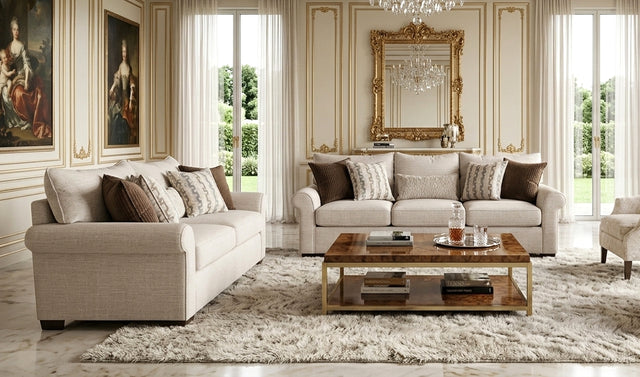 Behold Chalk Oversized Sofa & Loveseat by Happy Homes at Eve Furniture