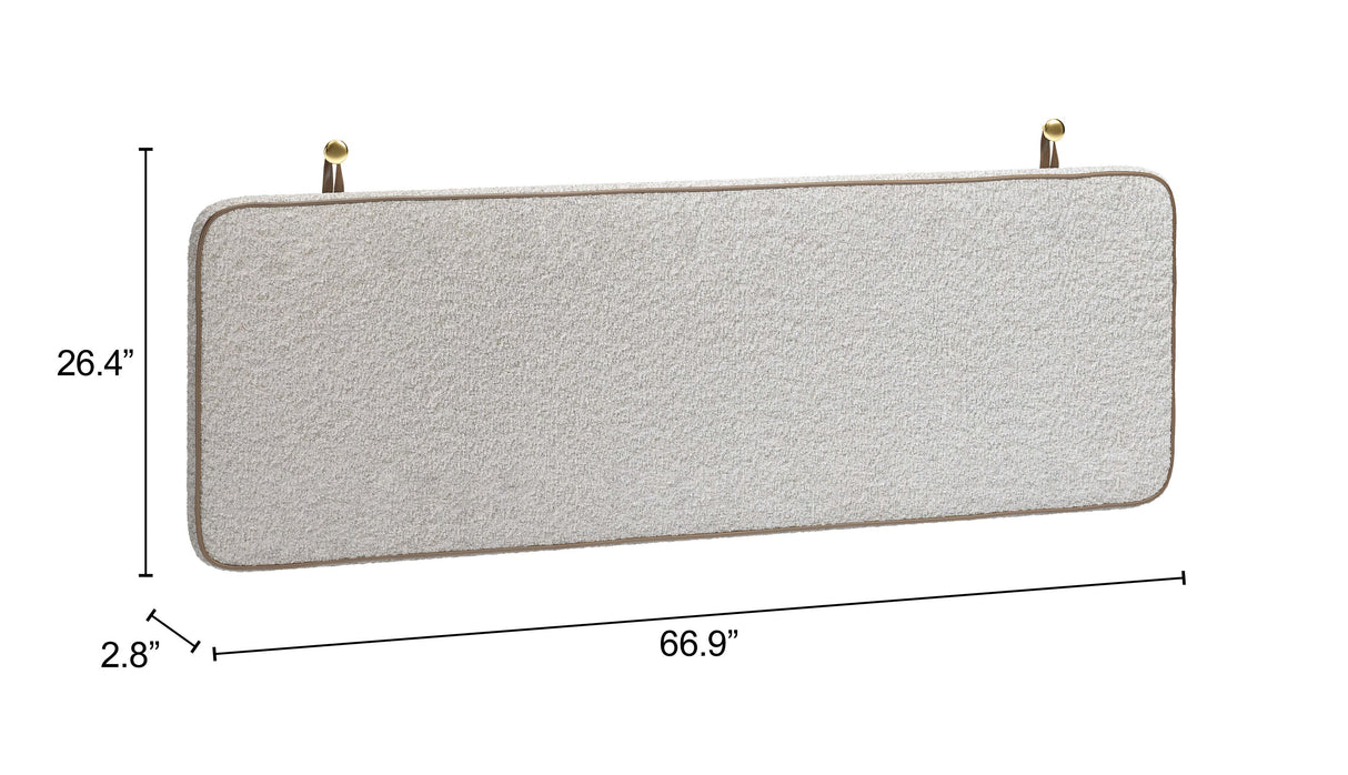 Bela Ivory Floating Queen Headboard by Zuomod at Eve Furniture