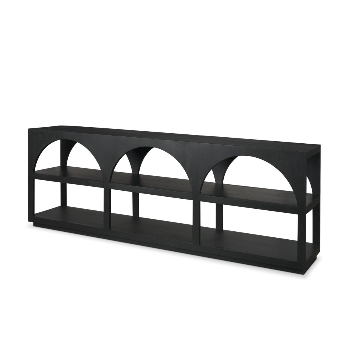 Bela Large Matte Black Arched Console Table by Mercana at Eve Furniture