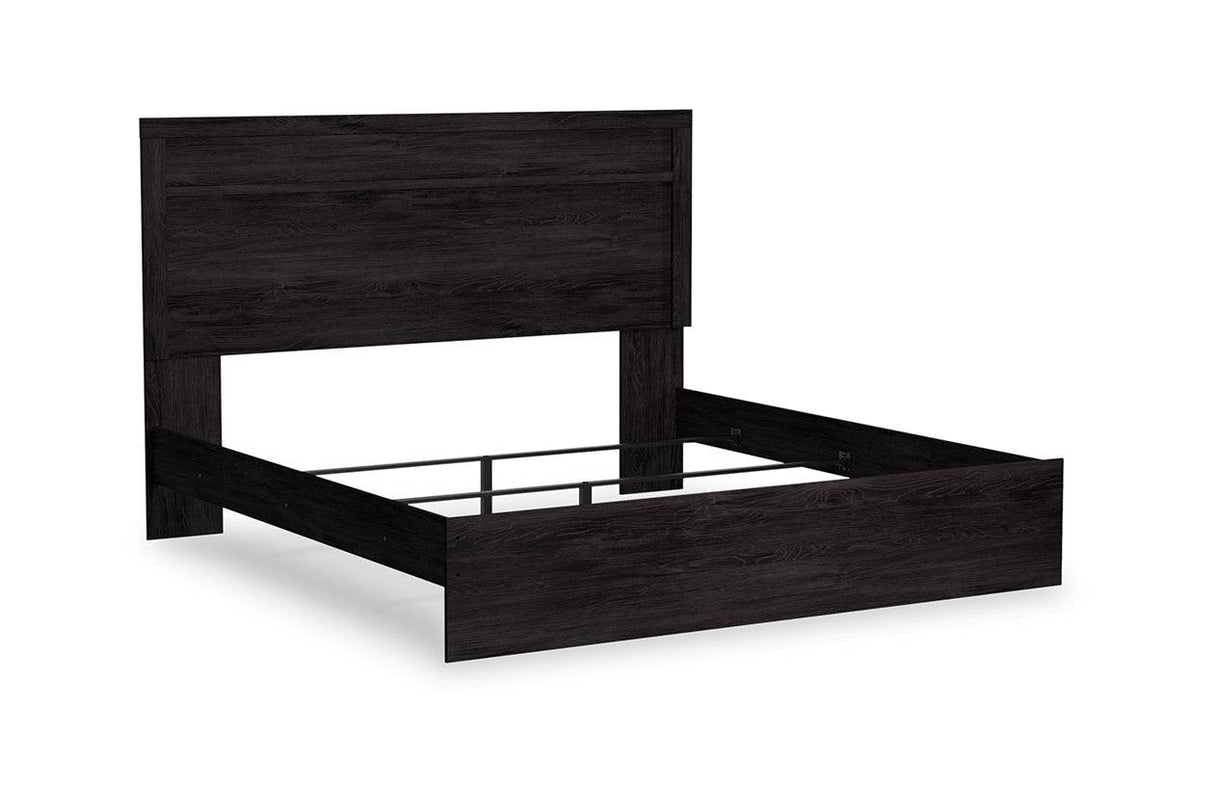 Belachime Charcoal King Panel Bed by Ashley at Eve Furniture