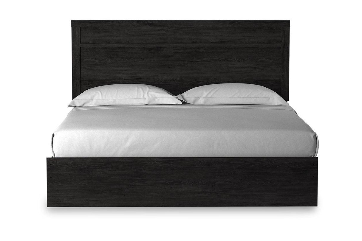Belachime Charcoal King Panel Bed by Ashley at Eve Furniture