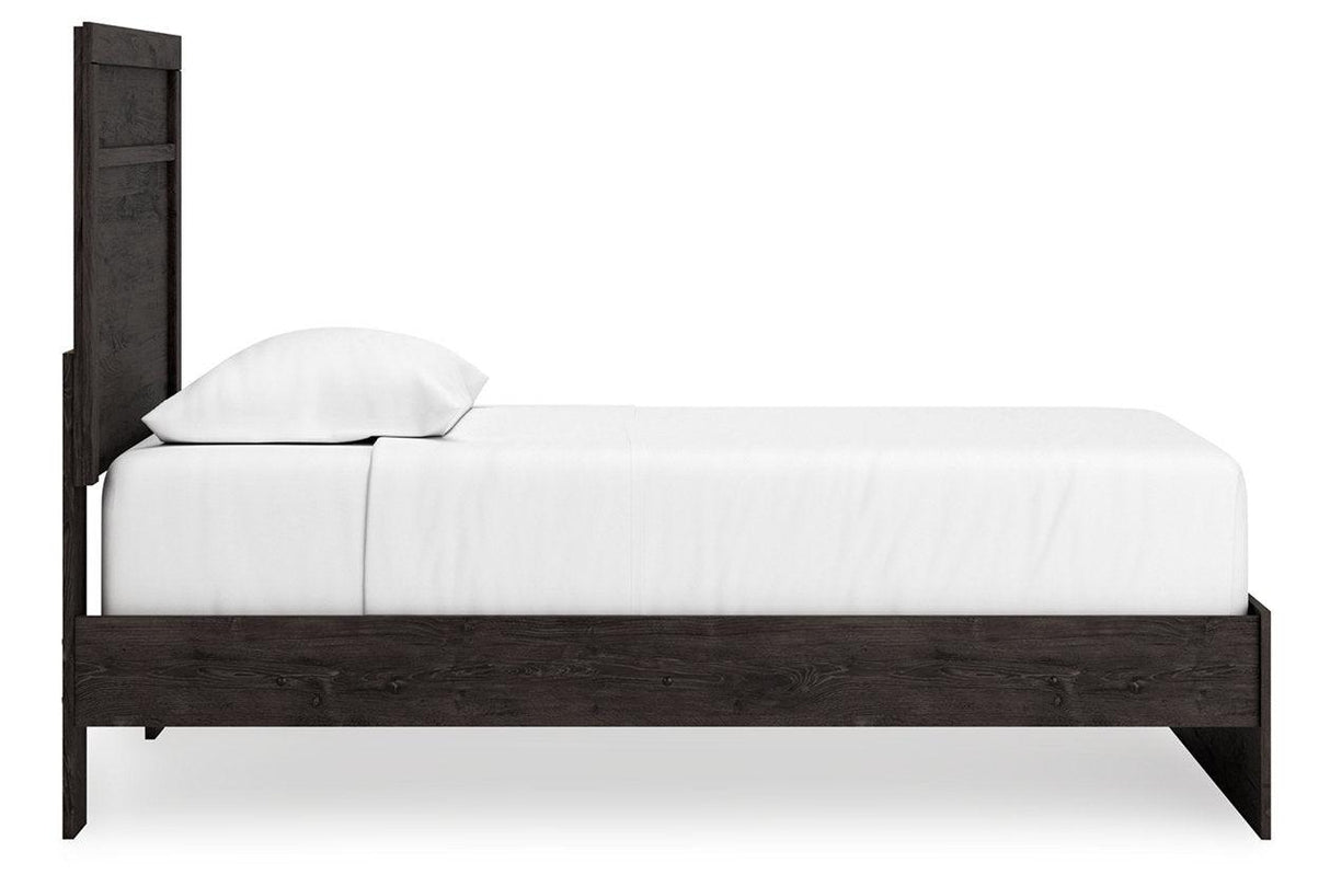 Belachime Charcoal Twin Panel Bed by Ashley at Eve Furniture
