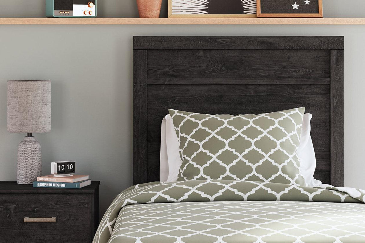Belachime Charcoal Twin Panel Bed by Ashley at Eve Furniture