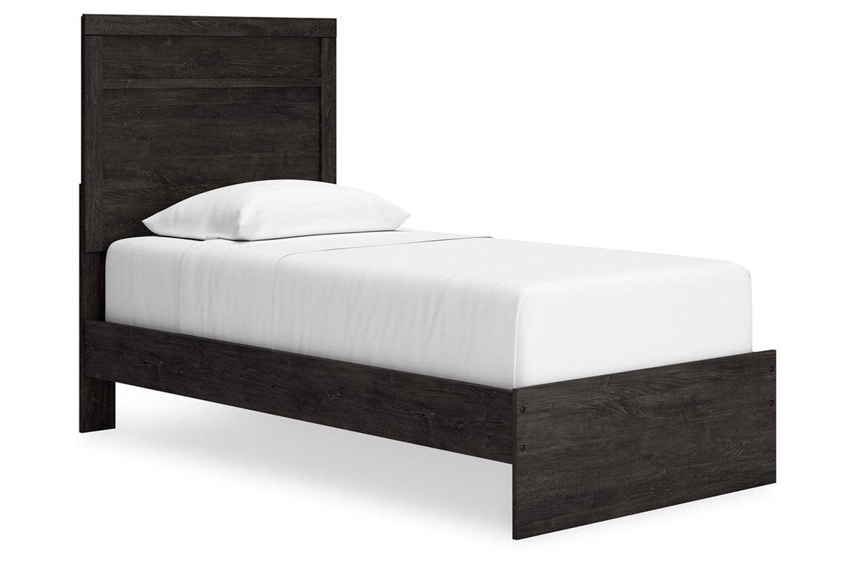 Belachime Charcoal Twin Panel Bed by Ashley at Eve Furniture