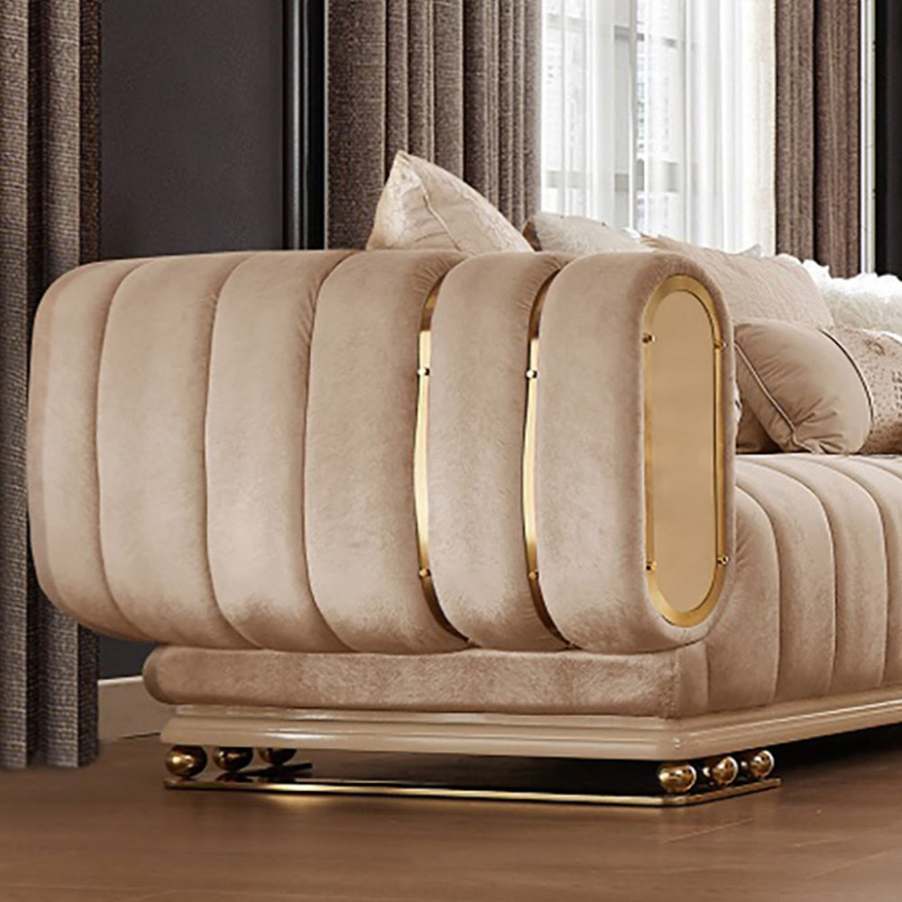 Belandina Beige Fabric Sofa by Homey Design at Eve Furniture