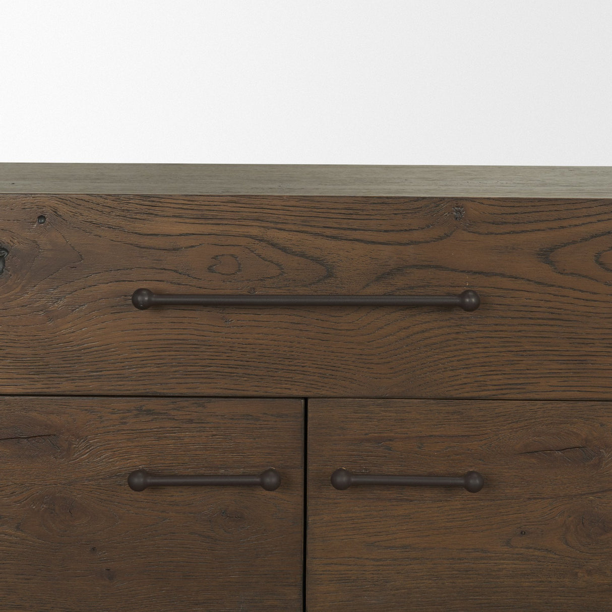 Belford 2-Door Open Dark Brown Oak Wood Shelving Unit by Mercana at Eve Furniture