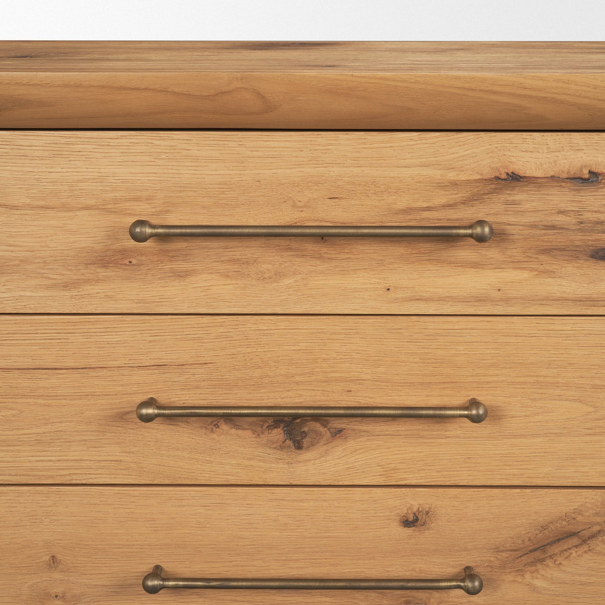 Belford 3-Drawer Light Brown Oak Wood Closed Nightstand by Mercana at Eve Furniture