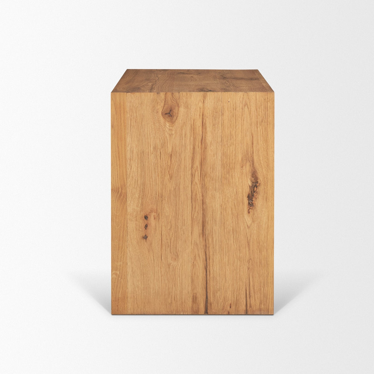 Belford 3-Drawer Light Brown Oak Wood Closed Nightstand by Mercana at Eve Furniture