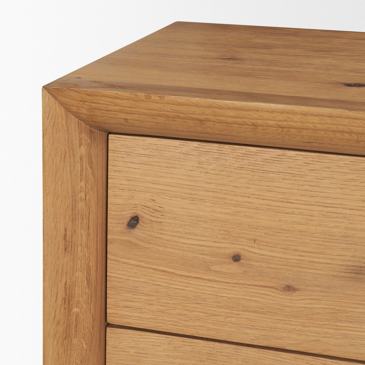 Belford 6-Drawer Light Brown Oak Wood Dresser by Mercana at Eve Furniture