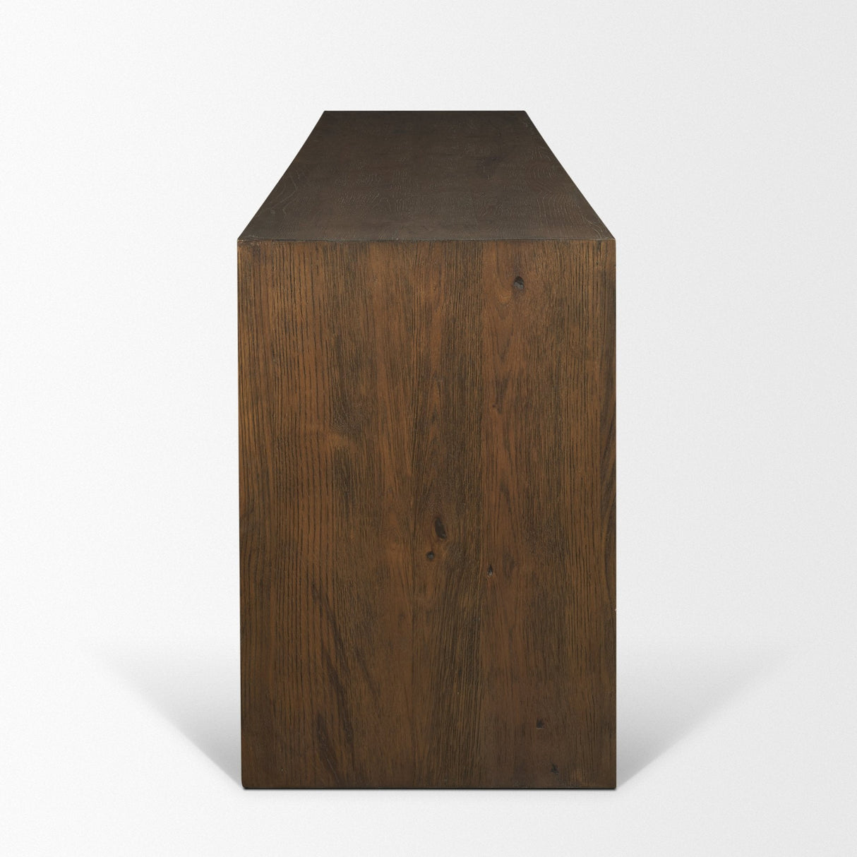 Belford Dark Brown Oak Wood Media Console by Mercana at Eve Furniture