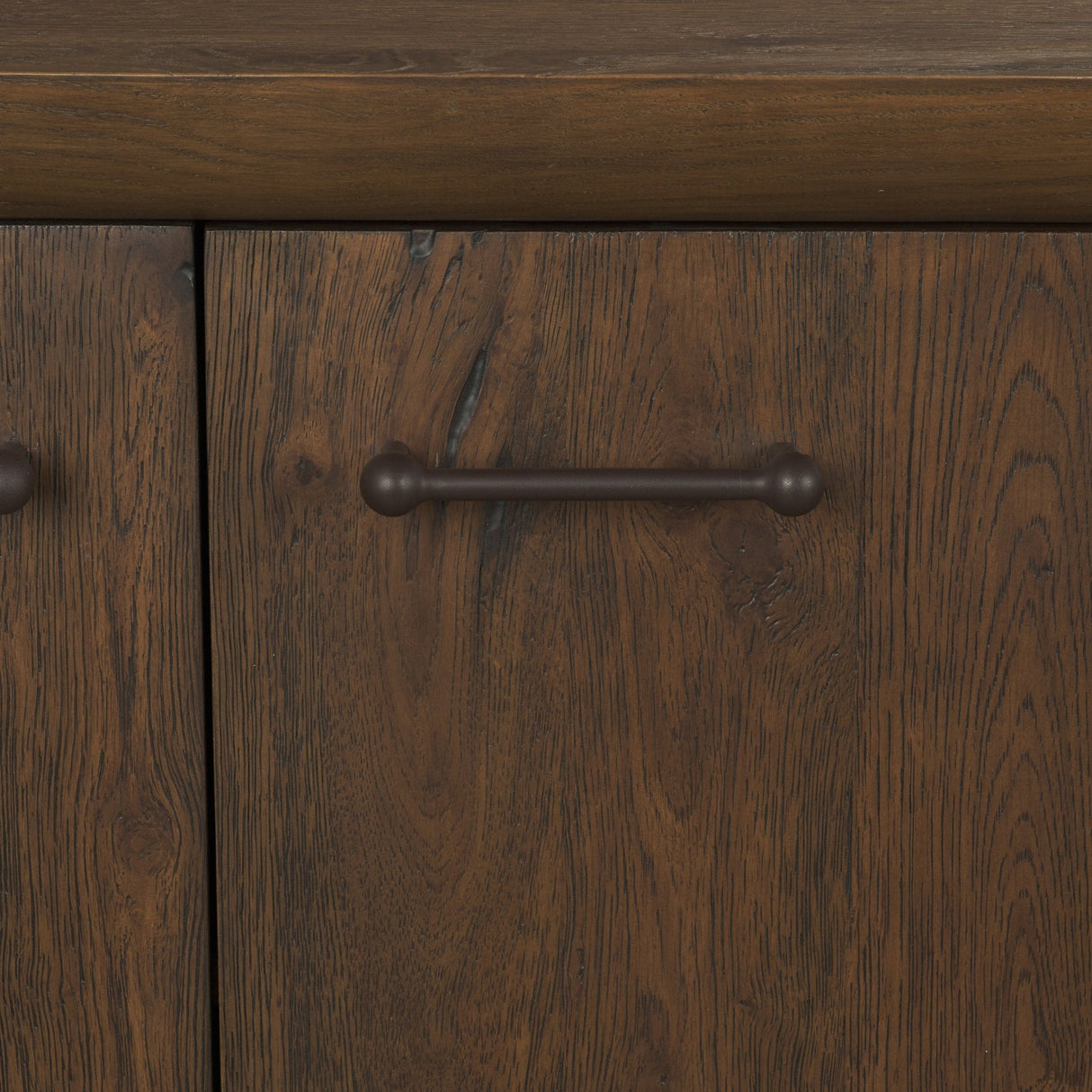 Belford Dark Brown Oak Wood Media Console by Mercana at Eve Furniture