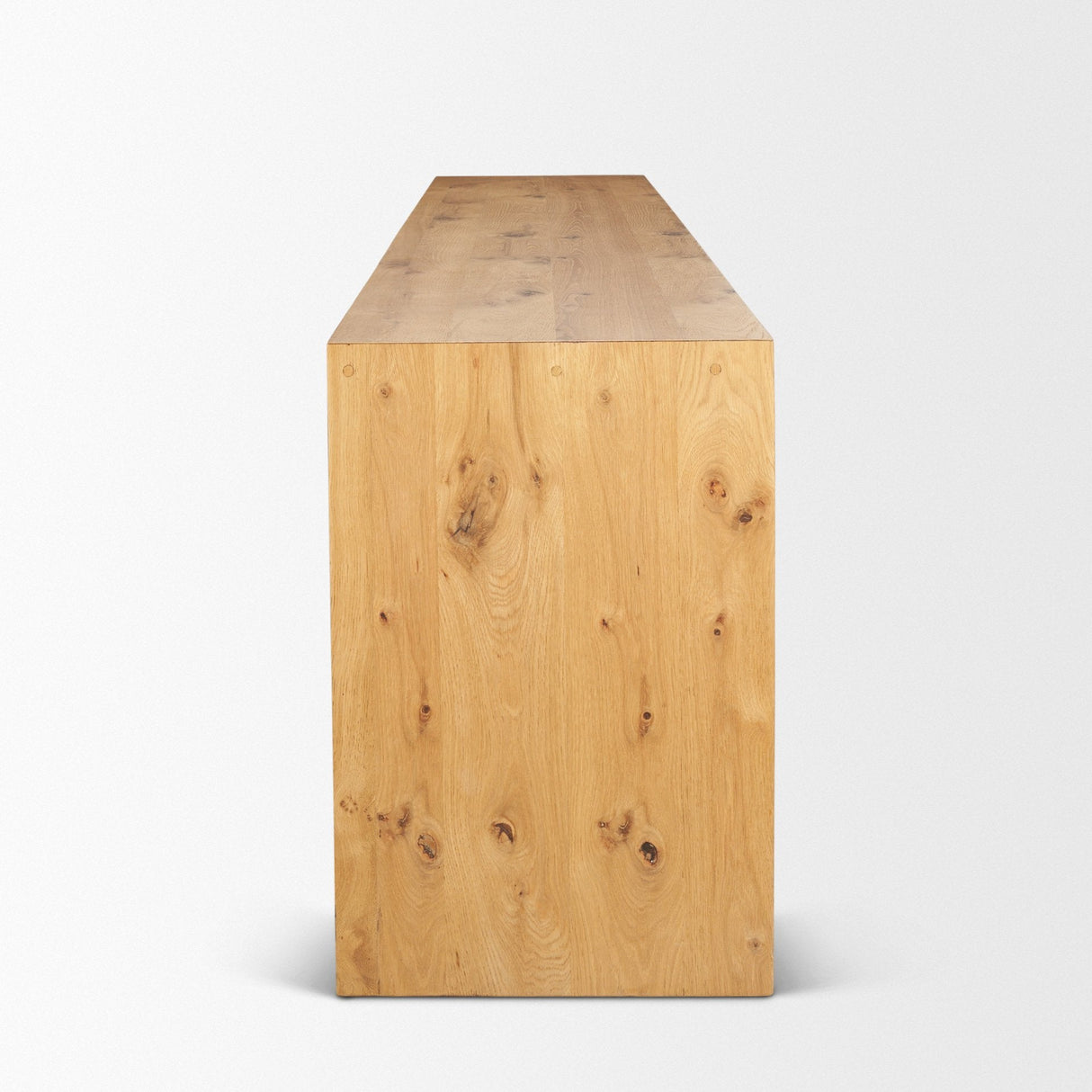 Belford Light Brown Oak Wood Media Console by Mercana at Eve Furniture