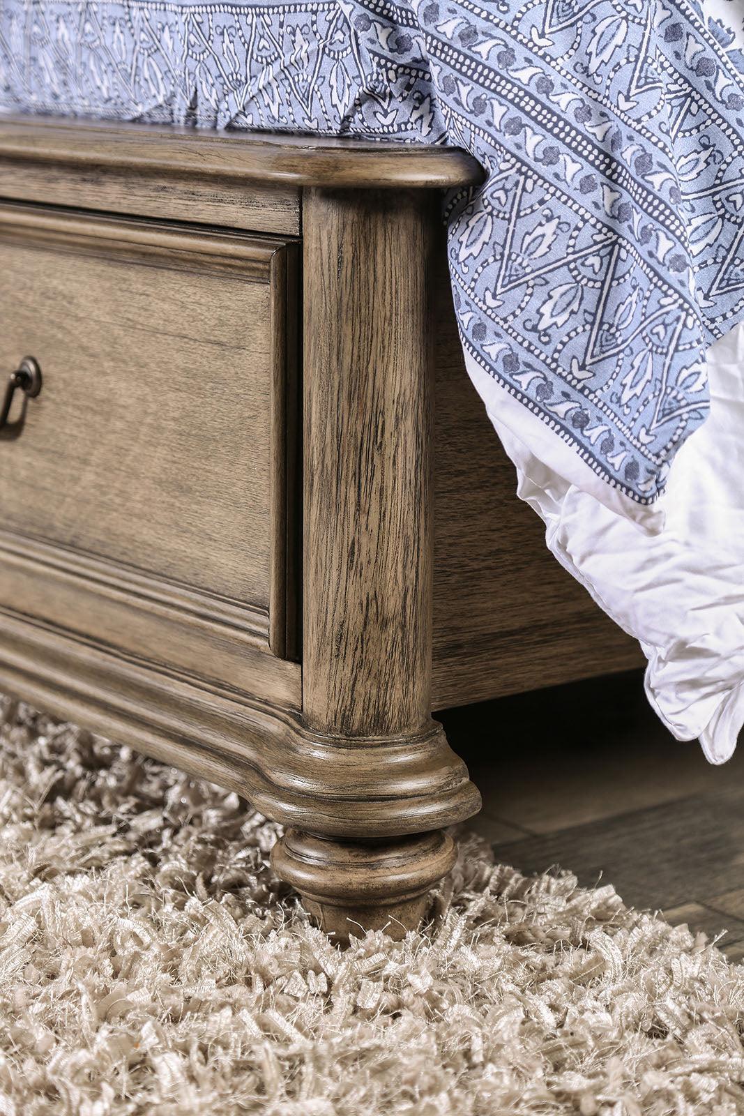 Belgrade Rustic Natural Tone King Storage Platform Bed by Furniture of America at Eve Furniture