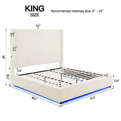 Belinda White King Platform Bed by New Era Innovations at Eve Furniture
