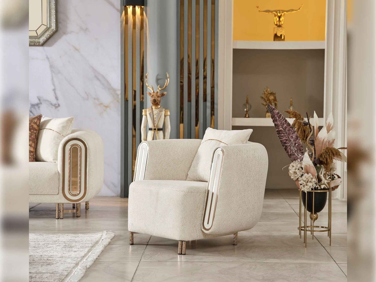 Bella Chair Cream by Furnia at Eve Furniture