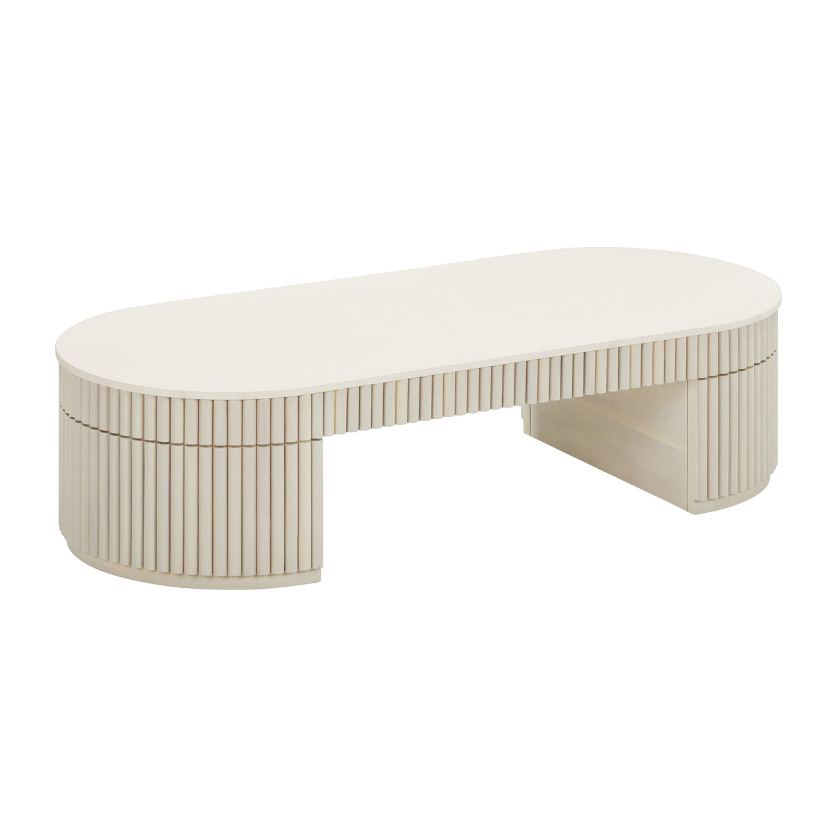 Bella Cream Oval Coffee Table by TOV Furniture at Eve Furniture